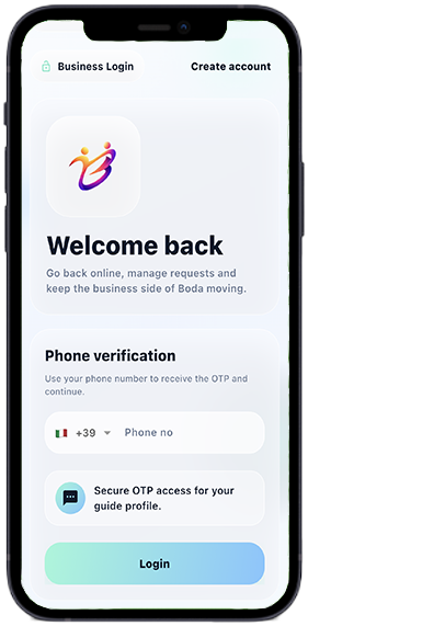 Boda apps on mobile
